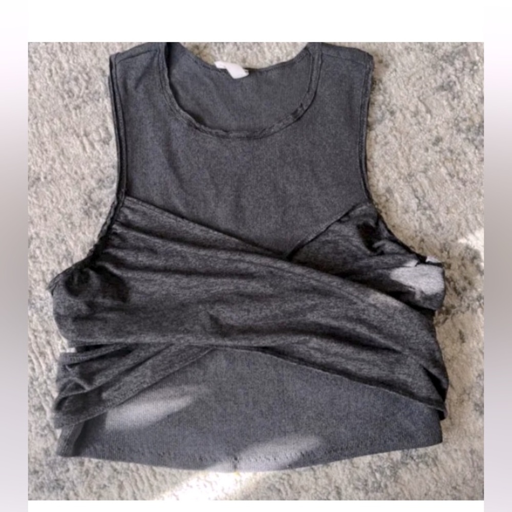 FREE PEOPLE gray yoga tank size large. NWOT